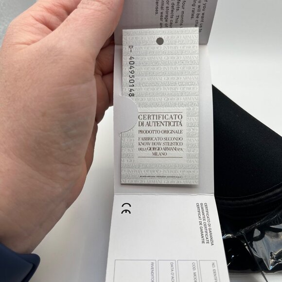 Emporio Armani Rectangular Matte Blue Mens Glasses Frames EA3213 - Picture 7 of 7